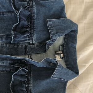 H&M Jackets & Coats - Ruffle Jean Jacket H&M Jackets & Coats - Ruffle Jean Jacket